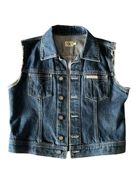 Vintage Calvin Klein cotton denim vest L
